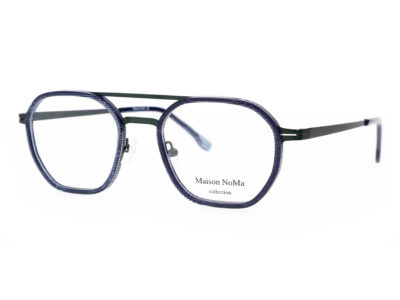 MN 5708 - C1 - Vert foncé - bleu cristal motif strié bleu